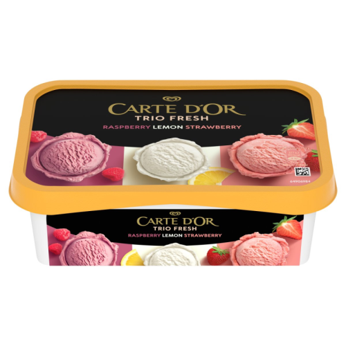 CARTE D'OR jégkrém Trio Fresh Málna-Citrom-Eper 1000 ml